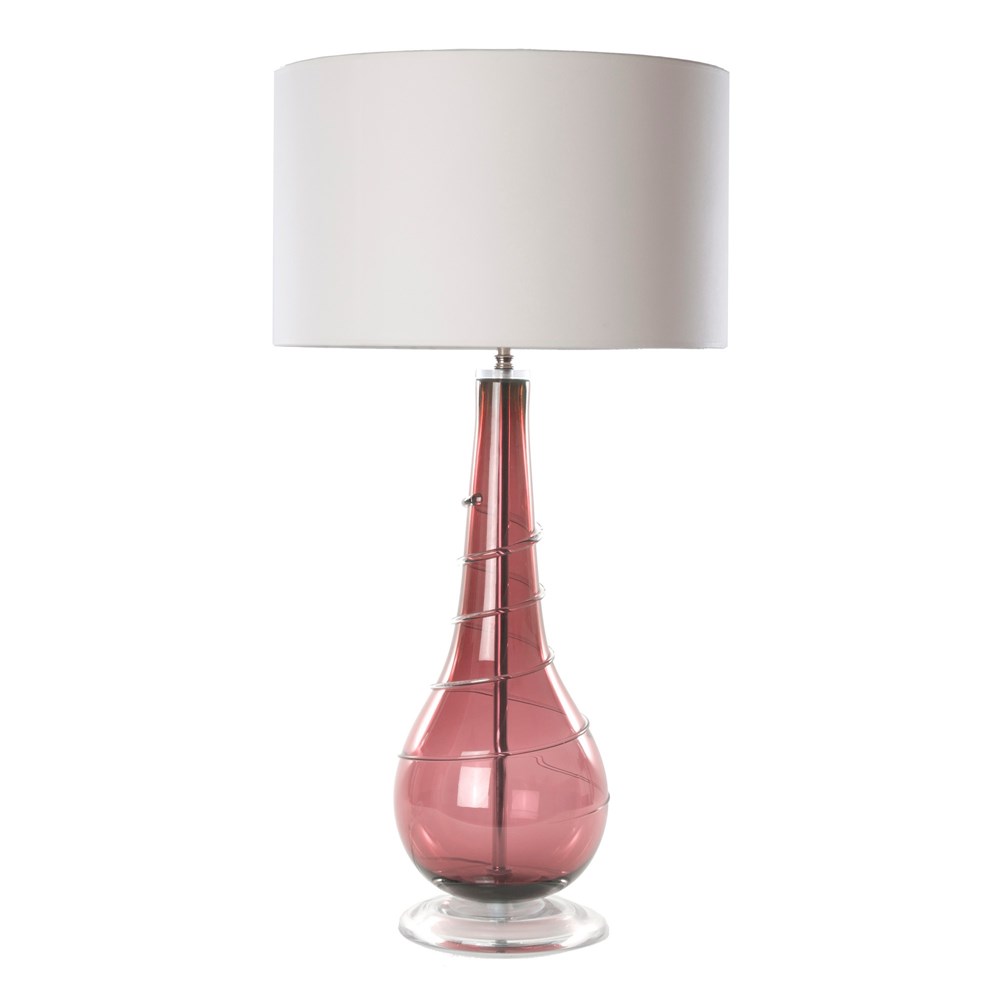 Ninevagh Crystal Glass Lamp by William Yeoward in Aurora Red